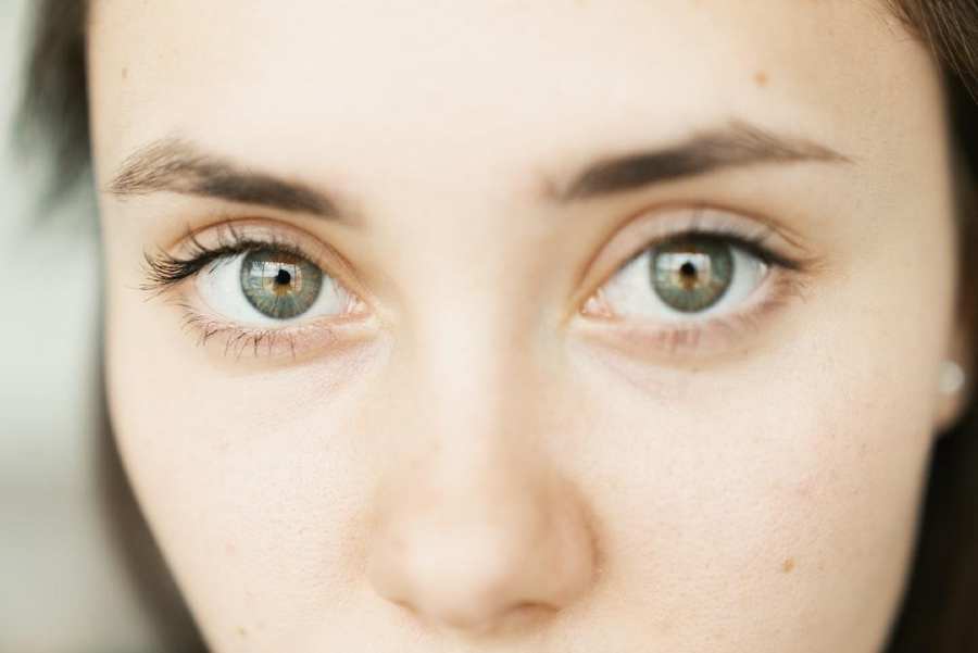 Young female green eyes