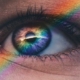 blue eye with light spectrum